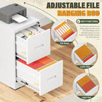 2 Drawer Vertical File Cabinet with Lock for Home Office