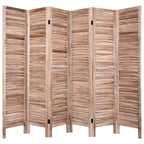 67 High 6 Panel Room Divider Furniture Classic Venetian Wooden Slat Home