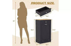 COZONY Wood Trash & Recycling Cabinet with Hideaway Drawer  Pet-Proof Freestanding Kitchen Bin Holder, Space-Saving Design