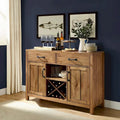 Crosley Roots Natural Finish Buffet - 52  W x 18  D x 36  H