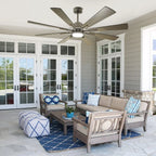 Remote Ceiling fan with Lights Large 8 Wooden Blades