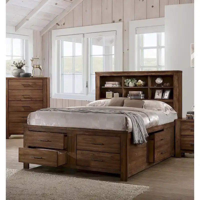 6 Underbed Drawers Bed In Walnut