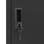 Anthracite 6-Door Steel Locker Cabinet, Multi-User
