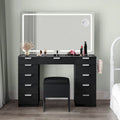 Moasis 46 Vanity With Built-in Socket With Illuminated Mirror and Hair Dryer Rack - 55.8  H X 46  W X 11.7  D