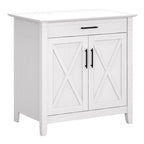 Key West Secretary Desk with Storage Cabinet by Bush Furniture