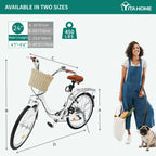 Moasis24/ 26 7-speed Cruiser Bike Adjustable Step Through Bike Commute Bike Bicycle