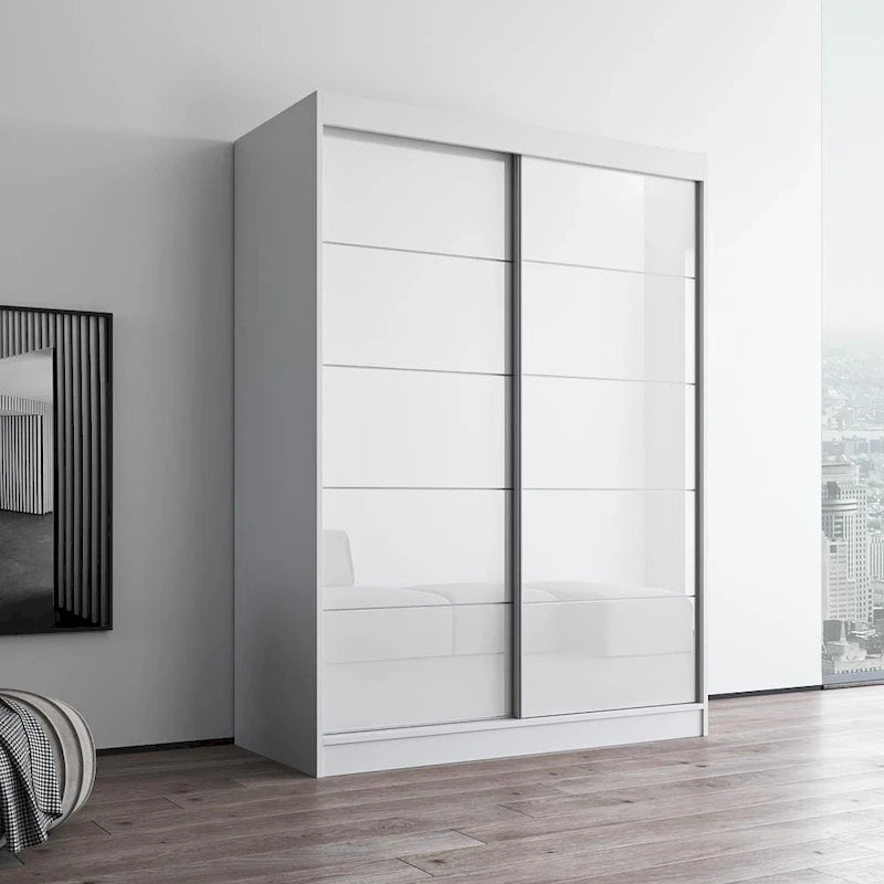 Aria 2 Door Modern High Gloss Wardrobe Armoire