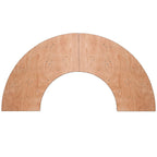 4-foot Serpentine Wood Folding Banquet Table - 24W x 48D x 30.25H - 24W x 48D x 30.25H