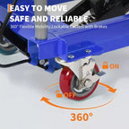Hydraulic Lift Table Cart,330lbs Capacity 50 Lifting Height , Non-Slip Pad, 4 Wheels & Reflective Strips,for Material Handling & Transportation