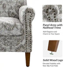 Giampiero Living Room Armchair with Nailhead Trims Set of 2 by HULALA HOME