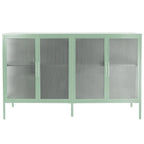 Metal Tempered Glass Cabinet with Adjustable Shelf