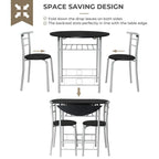 31.5 Drop Leaf Dining Table for Small Space,Small Kitchen Table Set for 2