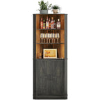 66 Tall Corner Cabinet With Led Light