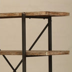 Industrial Wooden Metal Wall Bookshelf 4-Tier