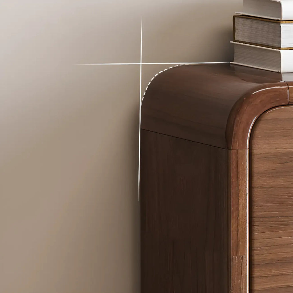 Traditional Hidden Adjustable 3 Tiers Solid Wood Shoe Cabinet