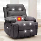 Lift Recliner Chair with Massage & Heat, Oversized Power Recliners, Home Theater Seat with 2 Cup Holders Side, Glider Reclining Single Sofa Chair
