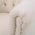 Contemporary Tufted Upholstered Club Chair with Nailhead Trim