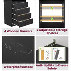 Closet Organizer System with Wood Drawers and Shelves
