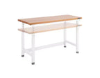Heavy Duty 60 Adjustable Height Workbench Table with Wood Top
