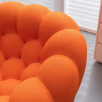 2-Seat Bubble Curved Lazy Sofa Honeycomb Shaped with 3D Textile Fabric for Living Room Salon Apartment