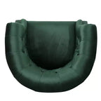 Contemporary Tufted Upholstered Club Chair with Nailhead Trim