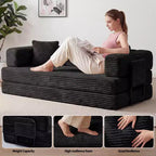 80.7 5-in-1 Convertible Sleeper Sofa Bed aï¿?Corduroy, 1200 lbs, No Assembly