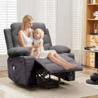 Lift Recliner Chair with Massage & Heat, Oversized Power Recliners, Home Theater Seat with 2 Cup Holders Side, Glider Reclining Single Sofa Chair