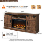Farmhouse Fireplace TV Stand, Entertainment Center, Media Console