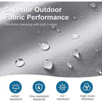 Heynemo Aluminum Outdoor Loveseat, All-Weather Metal Patio Furniture Sofa, Patio Sofa Chair for Porch Backyard Garden