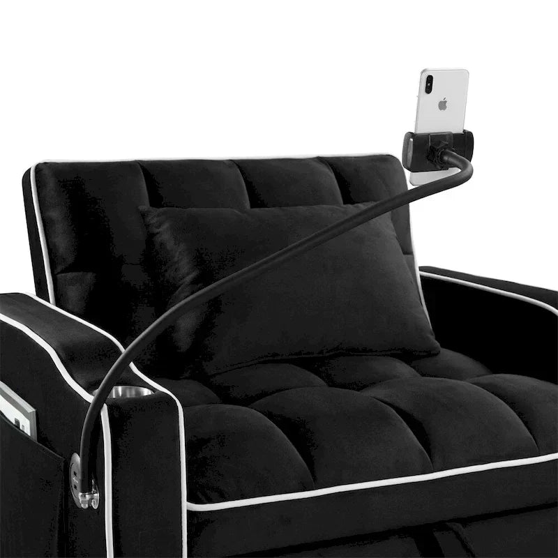 Convertible Sleeper Chair Sofa Bed Adjustable Pull Out Sleeper Chair