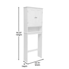 Farmhouse Over the Toilet Cabinet with Shelves and Magnetic Closure Doors