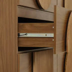 6-Drawer Modern Geometric Dresser, Half-Circle Accent Wide Storage Chest for Bedroom & Living Room