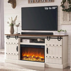 Farmhouse Fireplace TV Stand, Entertainment Center, Media Console