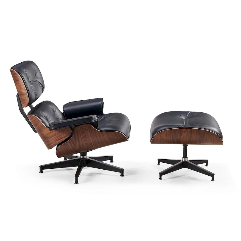 Mid Century Modern Leather Lounge Chair Armchair Recliner