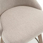 Bekrvio 26 Counter Height Swivel Bar Stools Set of 4 Backs and Wood Legs,Linen Fabric/PU Leather Upholstered Barstools for Kitchen Island