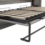 GDFStudio Bennett Metal and Wood Murphy Bed, Folded into a Cabinet