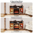 Costway TV Stand with Electric Fireplace LED Lights Remote Controls - See Details