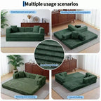 80.7 5-in-1 Convertible Sleeper Sofa Bed aï¿?Corduroy, 1200 lbs, No Assembly