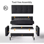 Dyonery 50 Loveseat Sofa, 2-Seater Love Seat for Office & Small Spaces, 24 Deep Seat, FSC Solid Wood Frame, Tool-Free Assembly