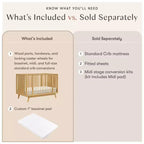 Babyletto Palma 8-in-1 Convertible All-Stages Crib with Bassinet & Toddler Bed Kits