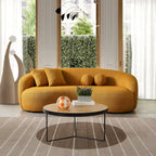 Blaine Japandi Style Luxury Modern Boucle Fabric Curved Sofa