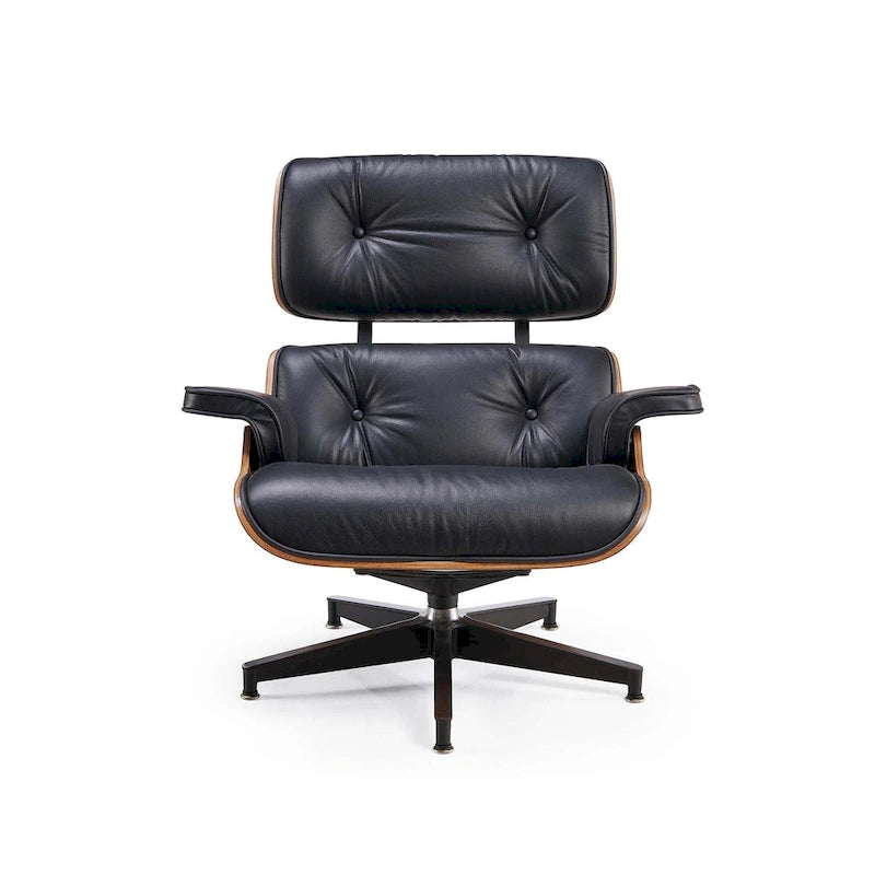 Mid Century Modern Leather Lounge Chair Armchair Recliner