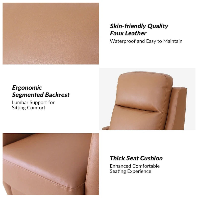 Esteban Swivel Recliner with Tufted Back Set of 2 by HULALA HOME