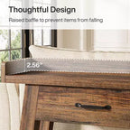 Lantine 2-Tier Sofa Table with 3 Drawers, 70.9 Console Table with Raised Baffle and Storage Shelves for Living Room, Hallway, Entryway