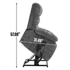 Dual Motor Power Lift Recliner Chair with Massage and Heat for Elderly People, Large Lazy Single Boy Recliners with Power-Remote