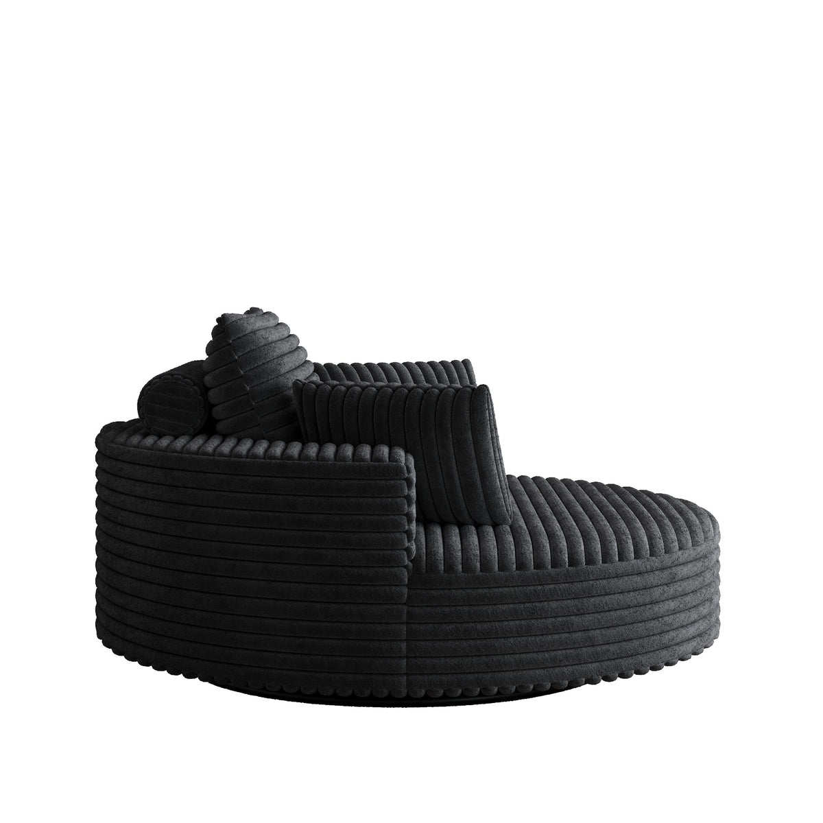 Corduroy Chenille Foam Single Swivel Chair
