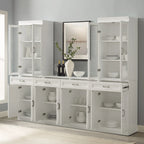 Crosley Stanton 3Pc Sideboard And Glass Door Pantry Set - 14.5x95x78