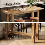 63-Inch Solid Wood Bar Height Pub Table for Kitchen, Café or Restaurant
