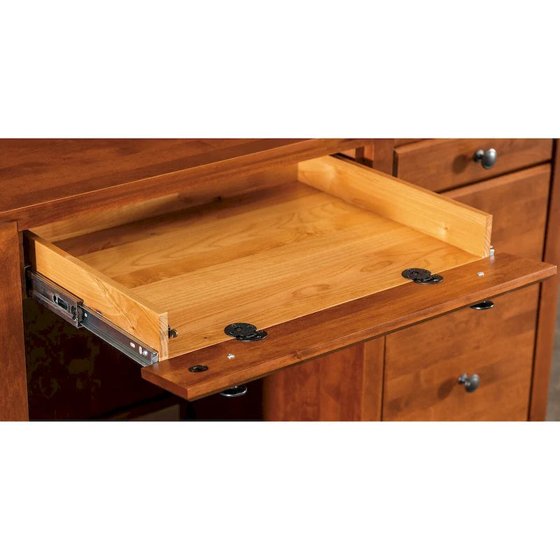 Arch+Haven Solid Wood 4 Drawer Desk
