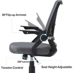 Javlergo Office Chair Mid Back Swivel Lumbar Support Desk Chair, Computer Ergonomic Mesh Chair with Armrest